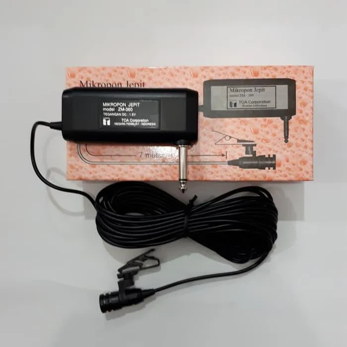 mic jepit TOA ZM360/mic clip on TOA ZM360 sedia mic bluetooth karaoke youtuber wireless