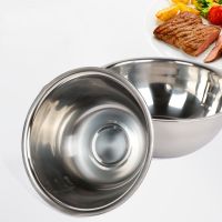 Stainless Steel Bowls Salad Ramen Noodles Bowl Mixing Tableware Soup Fruit Golden Bowls Single Layer Kitchen Dishes Utensils