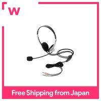 ELECOM headset microphone both ears overhead 1.8m/ silver