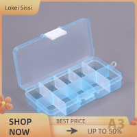 Lokei กล่องเก็บพลาสติกโปร่งใส10ช่อง