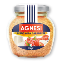 Agnesi Pesto Calabrese แอคเนซี เพสโต้ คาลาเบรเซ่ ซอสพริกหวานแดงและชีส 185 กรัม