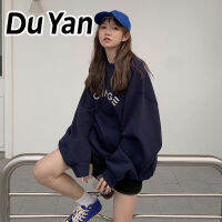 Du Yan (ราคาถูกที่สุด)เสื้อสเวตเตอร์ผู้หญิงทรงหลวมสไตล์เกาหลี ลายตัวอักษร สเวตเตอร์หญิง เสื้อoversize เสื้อโอเวอร์size hoodie men สเวสเตอร์