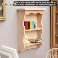 1:12 Dollhouse Miniature Wooden Hanging Cabinet Wall Cabinet Storage Rack Shelf Furniture Living Room Model Decor Toy
