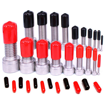 【2023】Rubber Seals Threaded Sheath Silicone Sleeve Tips End Caps Cap Cable Wire Stopper Cover Set Outer Lid Dust Plug Silicon Tube Pvc