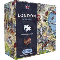 Gibsons จิ๊กซอว์นำเข้า 500 ชิ้น 1000 ชิ้น London Landmark Advanced Decompression ของเล่นเพื่อการศึกษา Gift