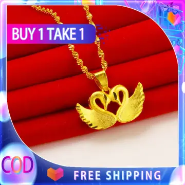 Real Gold] Pure 18k Saudi Gold Necklace Pawnable Original Necklace for  Women Necklace for Girls Korean Style Good Luck Couple Necklace Love Pendant  Fasion Jewellery Not Fade Birthday Present Engagement Gift Necklaces