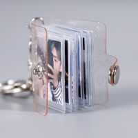 Transparent Mini Small Photo Album Keyring Creative Photos Holder Card Bag Certificate Photo Storage Box Lover Gift 1/2 Inch