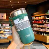 แก้ว TYESO เก็บอุณหภูมิ ขนาด 532 ml (18 oz) เก็บเย็น-ร้อนได้นาน ไม่มีไอน้ำเกาะ รุ่นนี่เป็นฝาสไลด์เปิด-ปิด สำหรับช้องใส่หลอด มีสายซิลิโคนสำหรับหิ้วพกพา ขนาดพอดีสำหรับวางบนรถได้