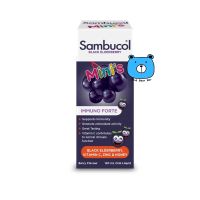 Sambucol Black Elderberry Minis Liquid 120 ml. แซมบูคอล แบล็ค เอลเดอร์เบอร์รี่ มินิส์ ชนิดน้ำ 120 มล. (ผลิตภัณฑ์เสริมอาหาร) สำหรับเด็กและผู้ใหญ่