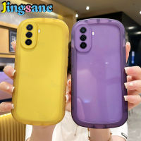 Jingsanc เคสใสสำหรับ Huawei Nova Y70/Nova Y71เคสโทรศัพท์ซิลิโคน TPU ใสปกป้องเลนส์สีลูกกวาดฝาหลัง Huawei Nova Y70 /Nova Y71