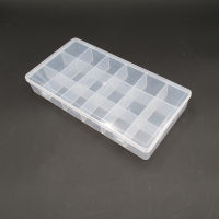 Plastic 18 Slots Storage Compartment Adjustable Jewelry Necklace Transparent Organizer Case Holder Craft Organizer