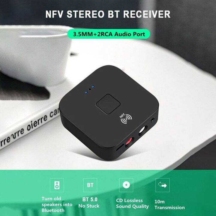แจ็ค-aux-อะแดปเตอร์เสียง-ตัวรับสัญญาณ-nfc-บลูทูธไร้สาย5-0-aptx-ll-rca-3-5mm