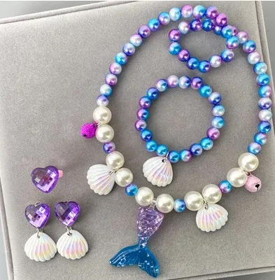 Princess Bracelet Kids Girls, Mermaid Gift Set Birthday