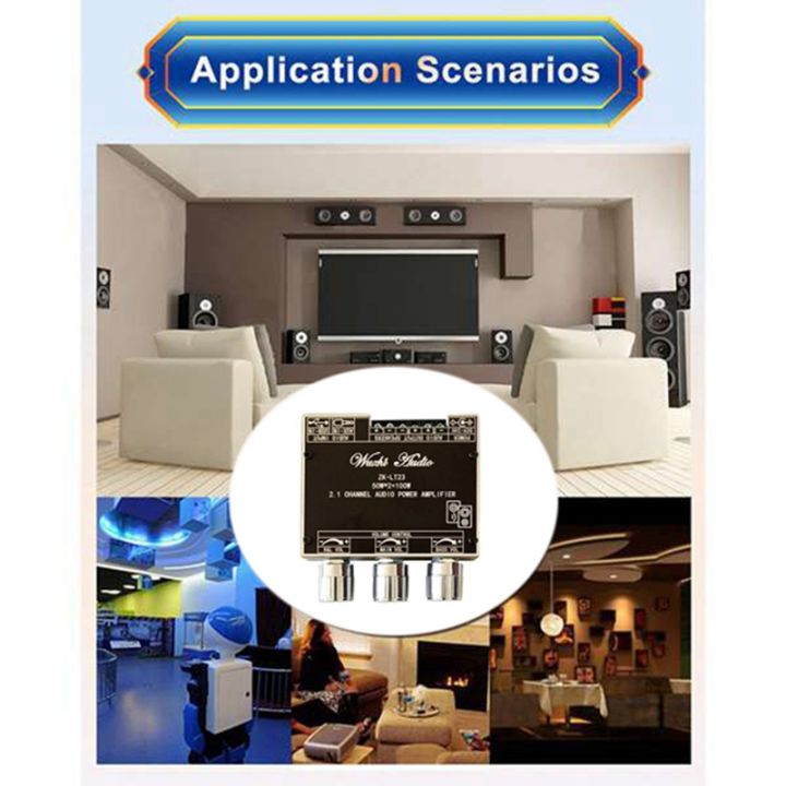 zk-lt23-2-1-channel-bluetooth-audio-amplifier-board-module-50w-50w-100w-subwoofer-tws-true-wireless-audio-board-dc9-24v