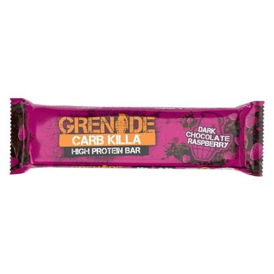 Import Foods🔹 Grenade High Protein Bar Dark Chocolate Raspberry 60g เกรนเนต โปรตีนบาร์ผสมดากช็อกโกแลตราสเบอร์รี่ ขนมคลีน 60g