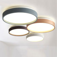 Modern nordic minimalist round LED ceiling lights cm RC dimmable living room bedroom ho restaurant home fixture