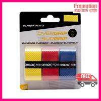 BADMINTON SUPERIOR OVERGRIP X 3 YELLOW RED BLUE