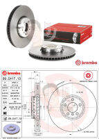 09 C417 13 จานเบรค ล้อ F-R (ยี่ห้อ BREMBO) รุ่น HC UV Com BMW ซีรี่ส์ 7 F01-04 (Hub 154) Right ปี