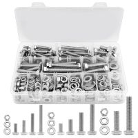 246PCS Hex Head Nuts And Bolts Assortment Kit, 1/4-20, 5/16-18,3/8-16 Bolts And Nuts Kit