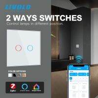 LIVOLO EU Standard Smart ZigBee Wall Light Touch Switch2Way Cross Wireless ControlGoogle Home Alexa Echo Device Timer Function