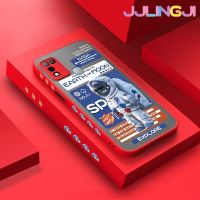 Jjlingji เคสสำหรับ Infinix 10 Play Hot เคส X688C 11 Play Hot มีน้ำค้างแข็งโปร่งใสพื้นที่ NASA บางแบบแข็งขอบสี่เหลี่ยมเคสนิ่มป้องกันคลุมทั้งหมดปลอกซิลิโคน