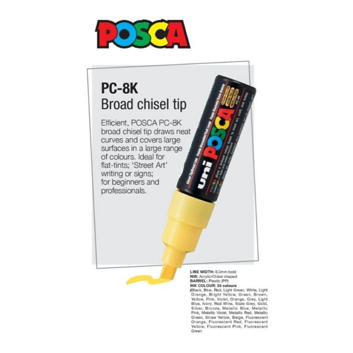 Posca PC-8K Broad Chisel Beige Paint Marker