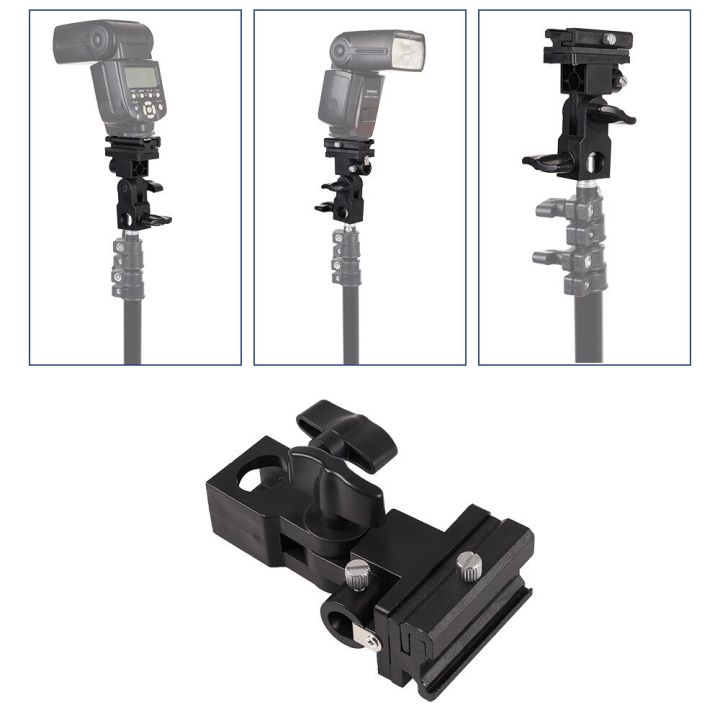 b-type-universal-mount-flash-hot-shoe-adapter-speedlite-trigger-umbrella-holder-swivel-light-bracket-photography-accessories