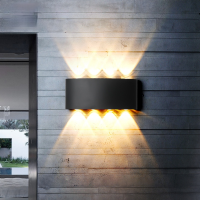 Hot Sale Nordic Wall Lamp Aluminum Led Outdoor Indoor Up Down White Black Modern For Home Stairs Bedroom Bedside Bathroom Light