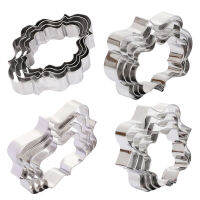 4pcs/set European Wedding Frame Cookie Cutters Stainless Steel Tools Kitchen Baking Mould