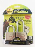 กุญแจคีย์อไลด์ อเมซอน Super lock titanium 50มม.คอสั้น/คอยาว 2 ตัวชุด