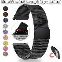 ℡♀ 20mm 22mm Milanese Loop สำหรับ Samsung Galaxy 5 4 Active 2 สายนาฬิกา 45mm 41mm 46mm/42mm Huawei GT/2/2e