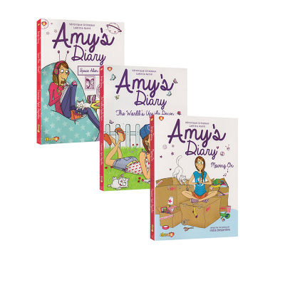 Original English amy S diary 3-volume girls full-color cartoon picture books picture books primary and secondary school English extracurricular reading