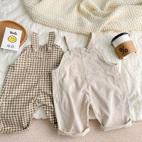 MILANCE 2022 Spring Baby Pants Corduroy Girls Overalls Plaid Trousers Baby Jumpsuits