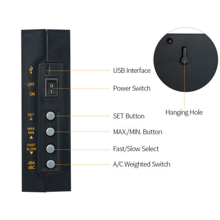 kkmoon-ar884a-sound-level-meter-หน้าจอใหญ่-lcd-ติดผนังดิจิตอลแบบดิจิตอล-noiseless-decibel-ตัวทดสอบติดตามเครื่องมือวัด30-130db-ช่วงการวัด