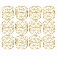 12 Pack Napkin Rings Holders Hollow Design Decor Dinner Party Wedding Christmas Gathering