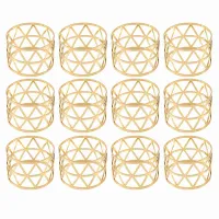 12 Pack Napkin Rings Holders Hollow Design Decor Dinner Party Wedding Christmas Gathering