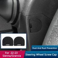 ✢๑❆ QHCP Steering Wheel Screw Cover ABS Protective Covers 2Pcs Fits For Toyota Sienna Granvia 2022 2023 Styling Interior Accessories