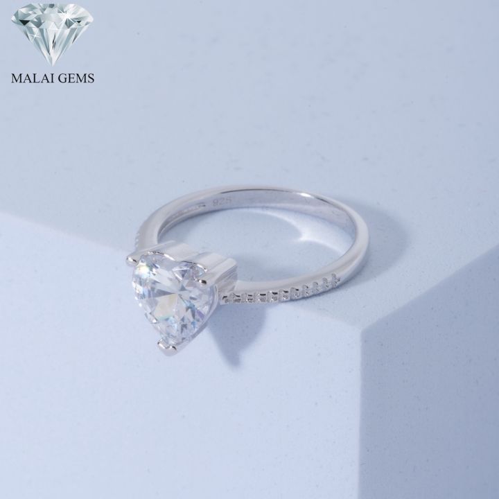 malai-gems-แหวนเพชร-เงินแท้-925-เคลือบทองคำขาว-ประดับเพชรสวิส-cz-รุ่น-291-rk0056-แถมกล่อง-แหวนเงินแท้-แหวนหัวใจ-แหวนเพชรหัวใจ