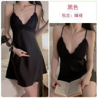 2023 Hot GuiSexy Deep V Plus Chest Pad Lace With Backless Satin Lace Pure Attraction Private Womens Home Nightdress 2621