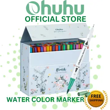 Ohuhu Art Markers Dual Tips Coloring Brush Fineliner Color Pens, 60 Colors  of Water Based Marker for Calligraphy Drawing Sketching Coloring Book  Bullet Journal Art Christmas Back To School Gifts - Art