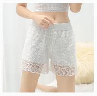 Sinstrong Lace Embroidered Women Safety Short Pants Vintage Mesh Underpants Breathable Lined With Three-point Pant Anti Emptied Underwear