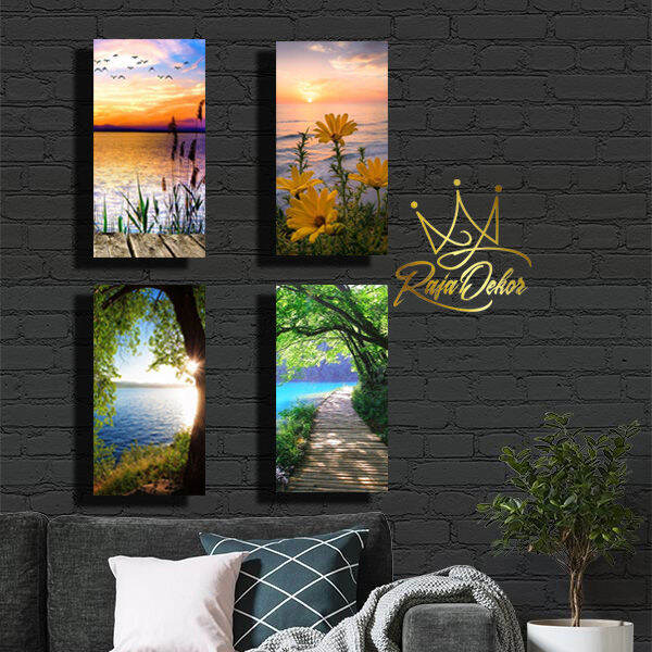 Hiasan Dinding Pemandangan, Hiasan Dinding 1 Set, 1 Set 4 pcs DD