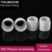 10pcs The 80 100 Amps Plasma Cutters Accessories and Consumables Silver  Ceramic Cups of p80 Plasma Cutting Gun and Torch