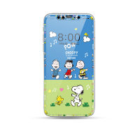 （HOT) ใช้บังคับ 11 ฟิล์มนิรภัย Snoopy Apple XsMax เต็มหน้าจอมิกกี้การ์ตูนขอบอ่อนป้องกันการระเบิด X ฟิล์มกระจก