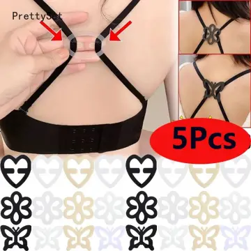 Invisible Bra Non-slip Buckle Underwear Back Shoulder Strap Cross Holders  Various Shapes Accessories Clips Slide