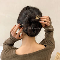 2022 New Koren Hair Hairpins for Women Gold Fork Disk Barrette Clip Hair Sticks One-character Wedding Headwear Hair Accessories