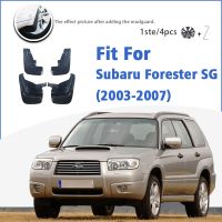 บังโคลนสำหรับ Subaru Forester SG 2003 2004 2005 2006 2007ด้านหน้าด้านหลัง4ชิ้นบังโคลนบังโคลนอุปกรณ์เสริมในรถยนต์สาดยามพิทักษ์