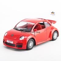 ProudNada Toys ของเล่นเด็กรถเหล็กโมเดลรถโฟล์กสวาเกน KiNSMART Volkswagen New Beetle Rsi KT5058