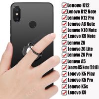 สำหรับ Lenovo K12 หมายเหตุ A6 K10 K9 หมายเหตุ Z6 Lite A5 K5 Play K5s S5 K520 Z5 Pro A5s Z5s กลับผู้ถือแหวนวงเล็บกรณีโทรศัพท์ปกอ่อน