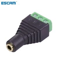 ESCAM แจ็ค3.5มม. 1ชิ้นวีดิโอเอวี Balun สเตอริโอ3.5มม. ตัวเมียไปยัง AV ขั้วสกรู3.5มม. ตัวเมีย3ขาปลั๊ก